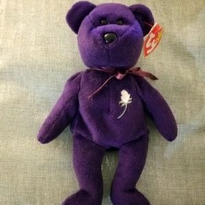 Rare Princess Diana of Wales Memorial Ty Beanie Baby Teddy Bear *Collectors Item